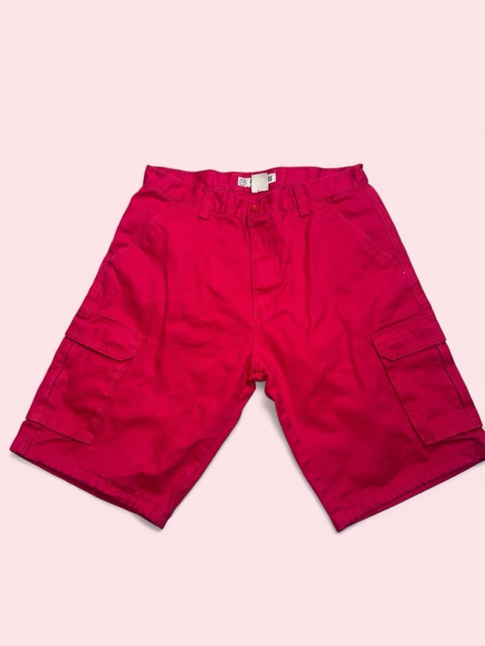Noiz Premium Jeans Red Cargo Shorts Size 36